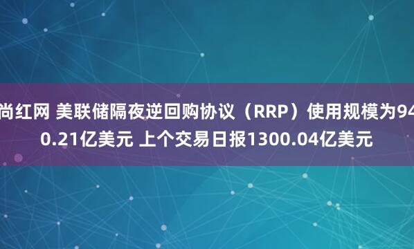 尚红网 美联储隔夜逆回购协议（RRP）使用规模为940.21亿美元 上个交易日报1300.04亿美元