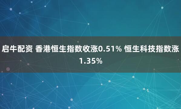 启牛配资 香港恒生指数收涨0.51% 恒生科技指数涨1.35%